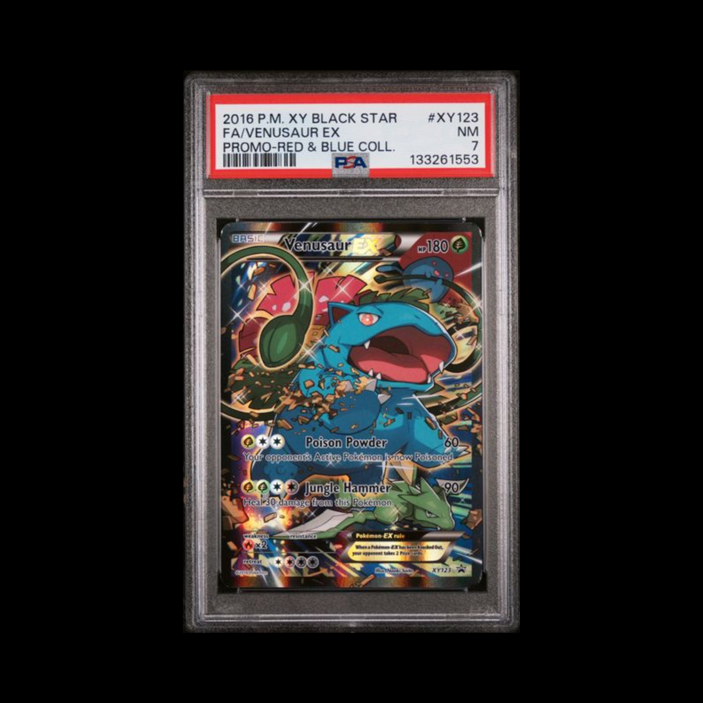 Pokemon Slab Venusaur EX XY123 PSA 7 NM 2016