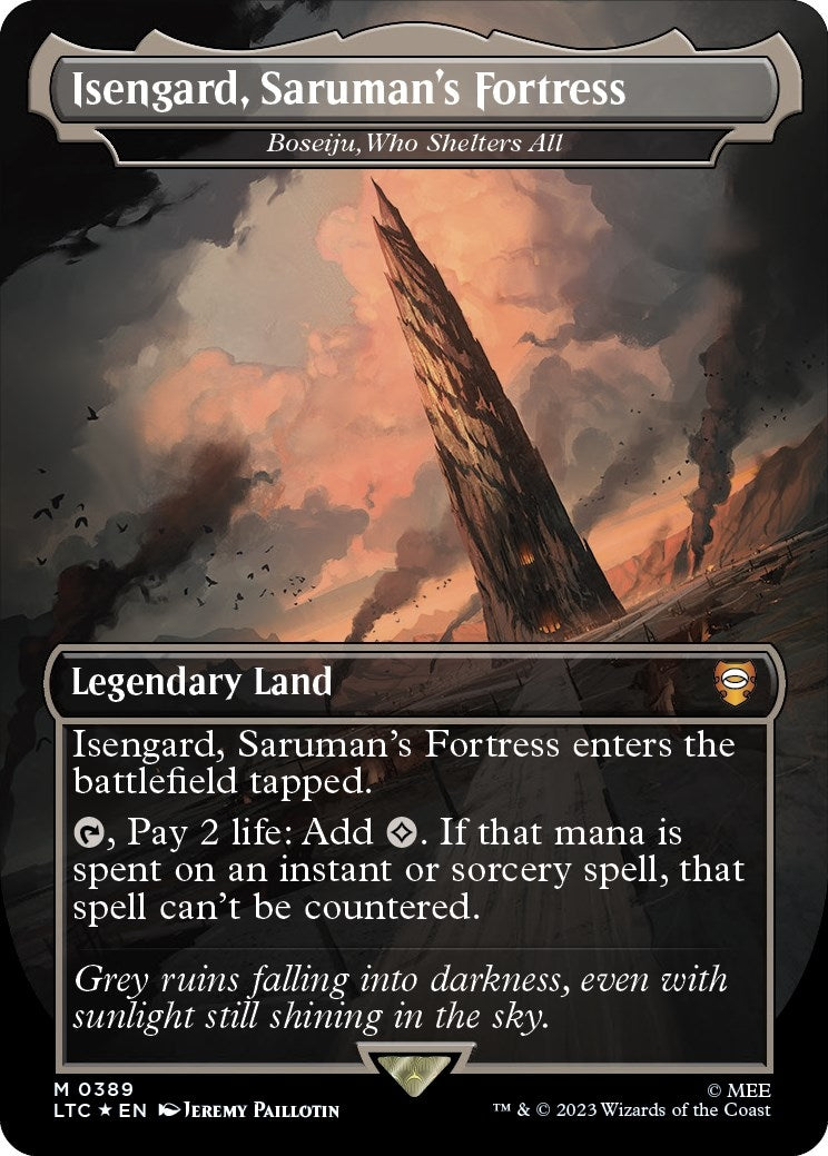 Isengard, Saruman's Fortress - Boseiju, Who Shelters All (Surge Foil) (389) (LTC)