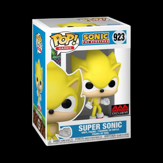 Sonic the Hedgehog Super Sonic Funko Pop! Vinyl Figure #923 + Protector (AAA Anime Exclusive)