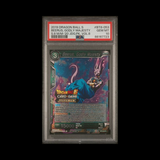 Dragon Ball Super Masters Slab Beerus, Godly Majesty BT8-053 PSA 10 Gem 2019