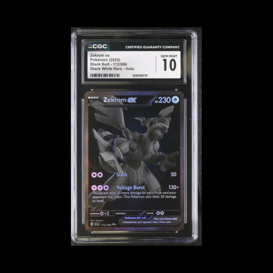Pokemon Slab Zekrom EX 172 CGC 10 Gem 2025