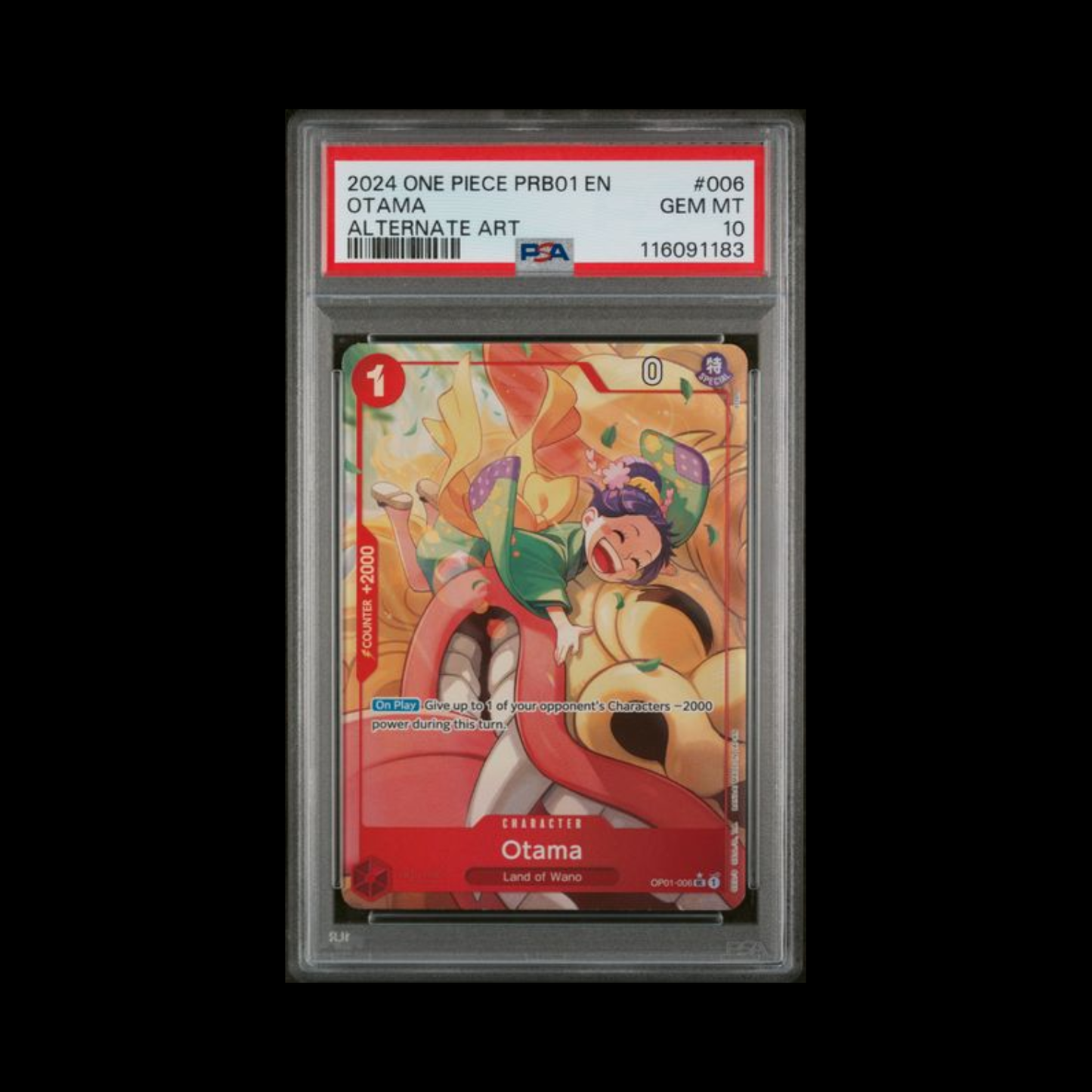 One Piece Slab Otama PRB01-006 PSA 10 Gem 2024