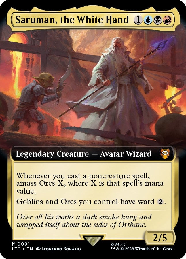 Saruman, the White Hand (Extended Art) (91) (LTC)