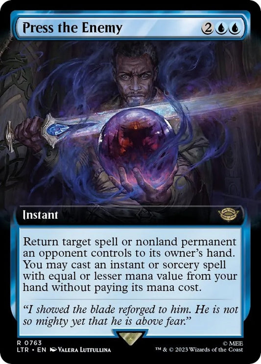 Press the Enemy (Extended Art) (Surge Foil) (763) (LTR)