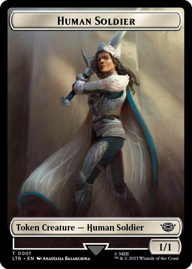 Human Soldier (0001) // Food (0010) Double-Sided Token (1 // 10) (LTR)