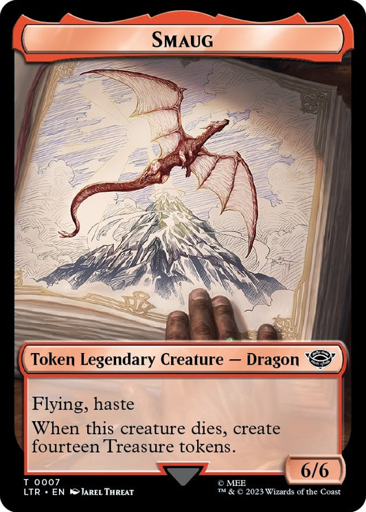 Smaug // Food (0010) Double-Sided Token (7 // 10) (LTR)