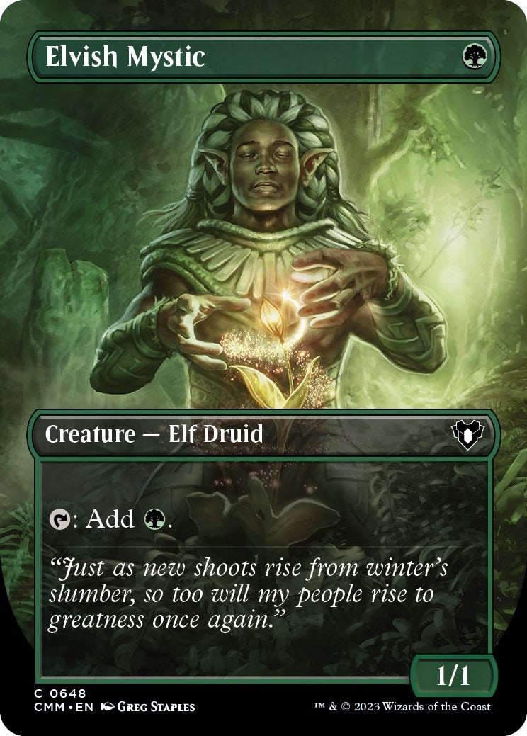 Elvish Mystic (Borderless) (648) (CMM)