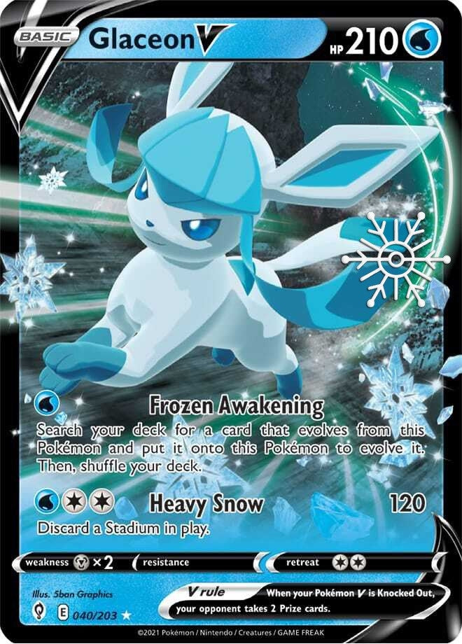 Glaceon V - 040/203 (Holiday Calendar) (040/203) (MCAP)