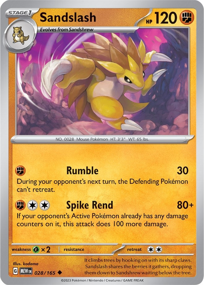 Sandslash (028/165) (MEW)