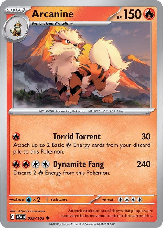 Arcanine (059/165) (MEW)
