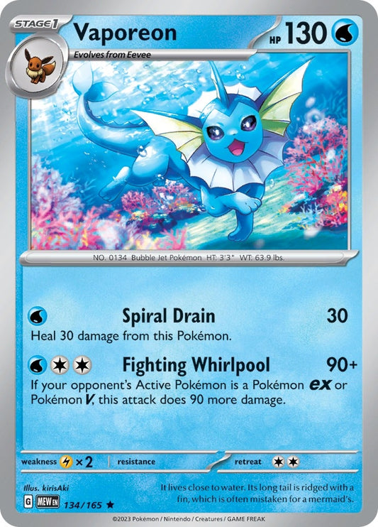 Vaporeon (134/165) (MEW)