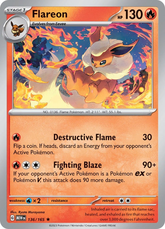 Flareon (136/165) (MEW)