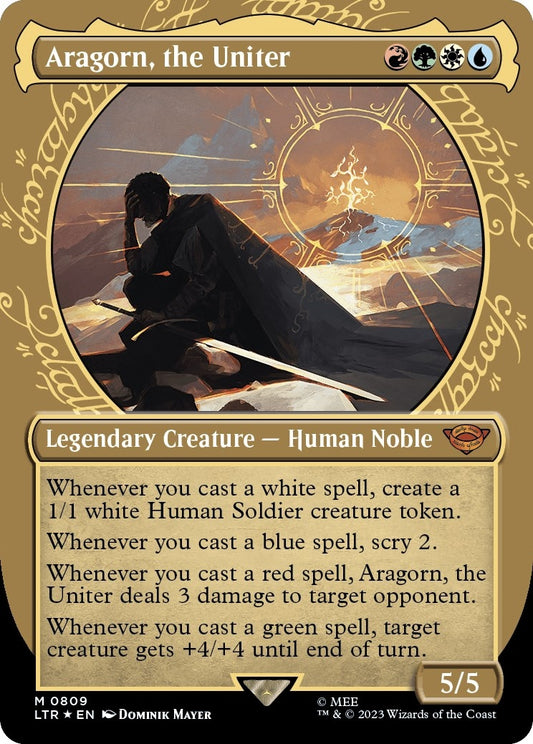 Aragorn, the Uniter (Showcase) (Surge Foil) (809) (LTR)