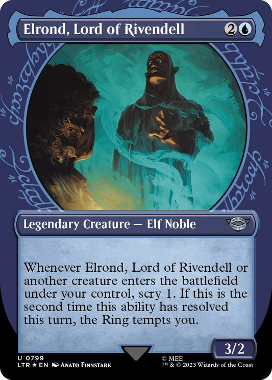 Elrond, Lord of Rivendell (Showcase) (Surge Foil) (799) (LTR)