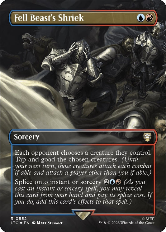 Fell Beast's Shriek (Borderless) (Surge Foil) (552) (LTC)