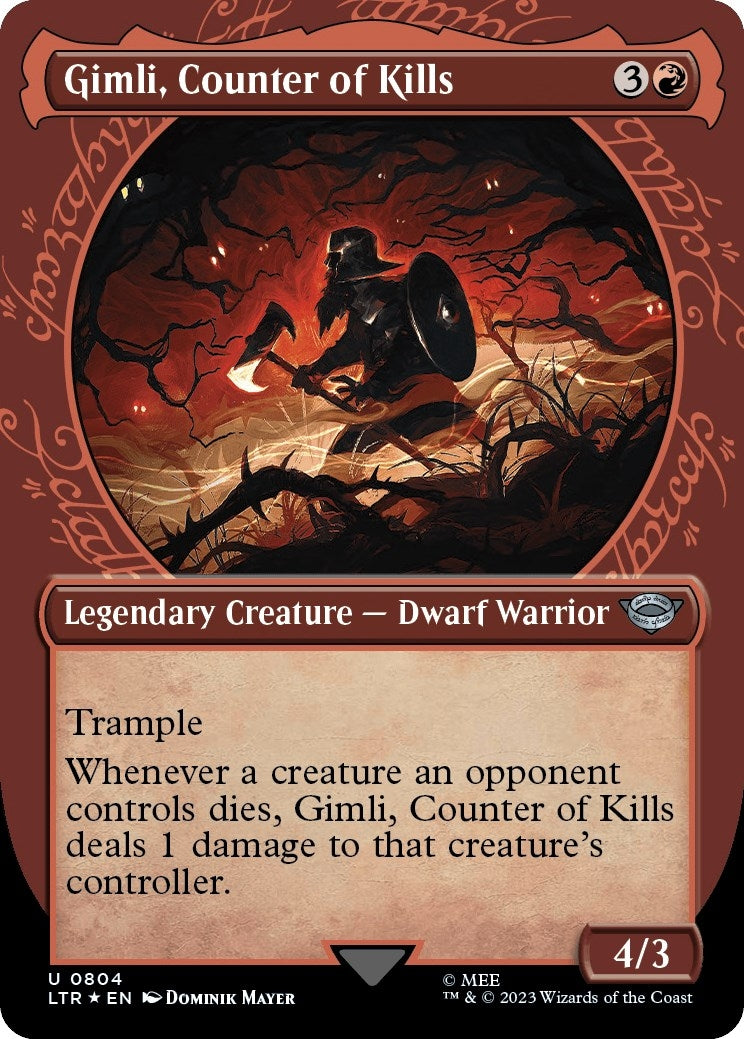 Gimli, Counter of Kills (Showcase) (Surge Foil) (804) (LTR)