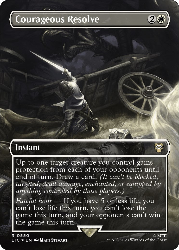 Courageous Resolve (Borderless) (Surge Foil) (550) (LTC)