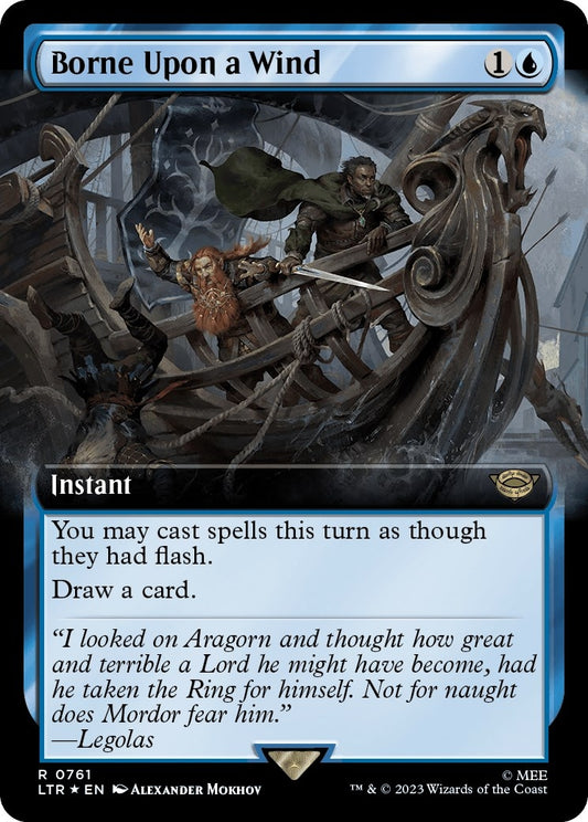 Borne Upon a Wind (Extended Art) (Surge Foil) (761) (LTR)