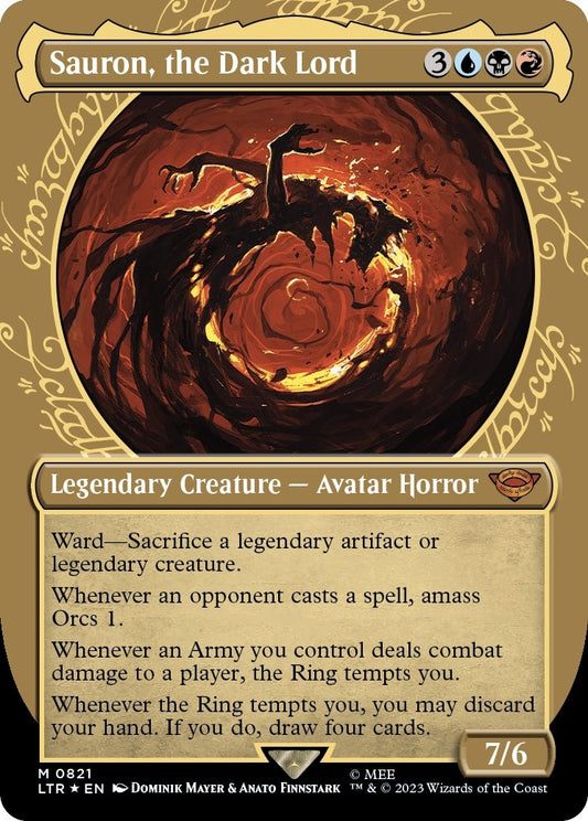 Sauron, the Dark Lord (Showcase) (Surge Foil) (821) (LTR)