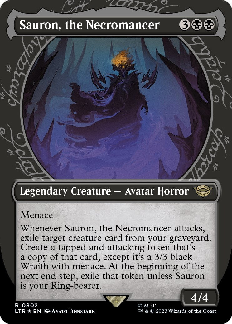 Sauron, the Necromancer (Showcase) (Surge Foil) (802) (LTR)