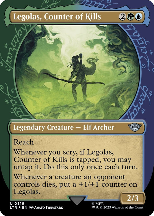 Legolas, Counter of Kills (Showcase) (Surge Foil) (816) (LTR)