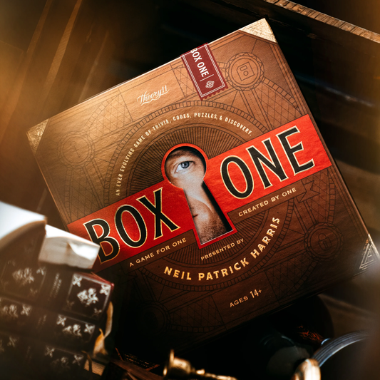 Box One, A Game For One, Trivia Code Puzzle & Discovery, Neil Patrick Harris, Theory11