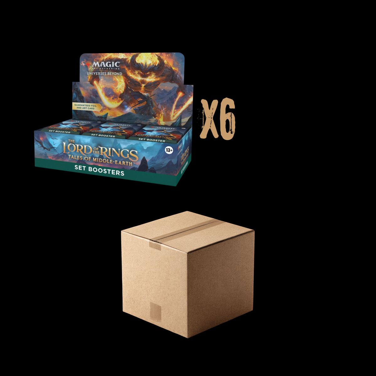 MTG Magic The Gathering Lord Of The Rings 6x Set Booster Box Sealed Case