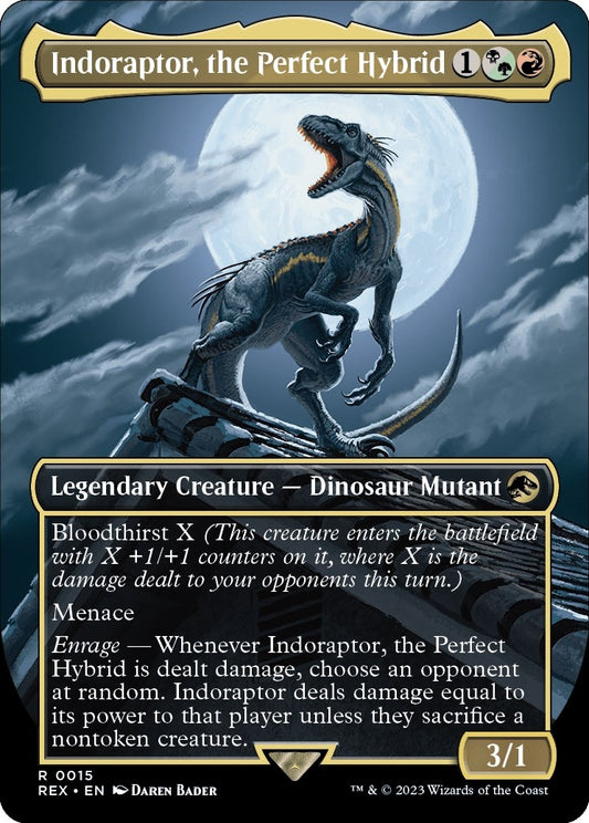 Indoraptor, the Perfect Hybrid (Borderless) (15) (REX)