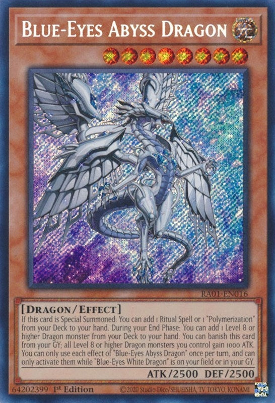 Blue-Eyes Abyss Dragon (Secret Rare) (RA01-EN016) (RA01)
