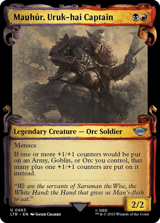 Mauhur, Uruk-hai Captain (Showcase Scrolls) (665) (LTR)