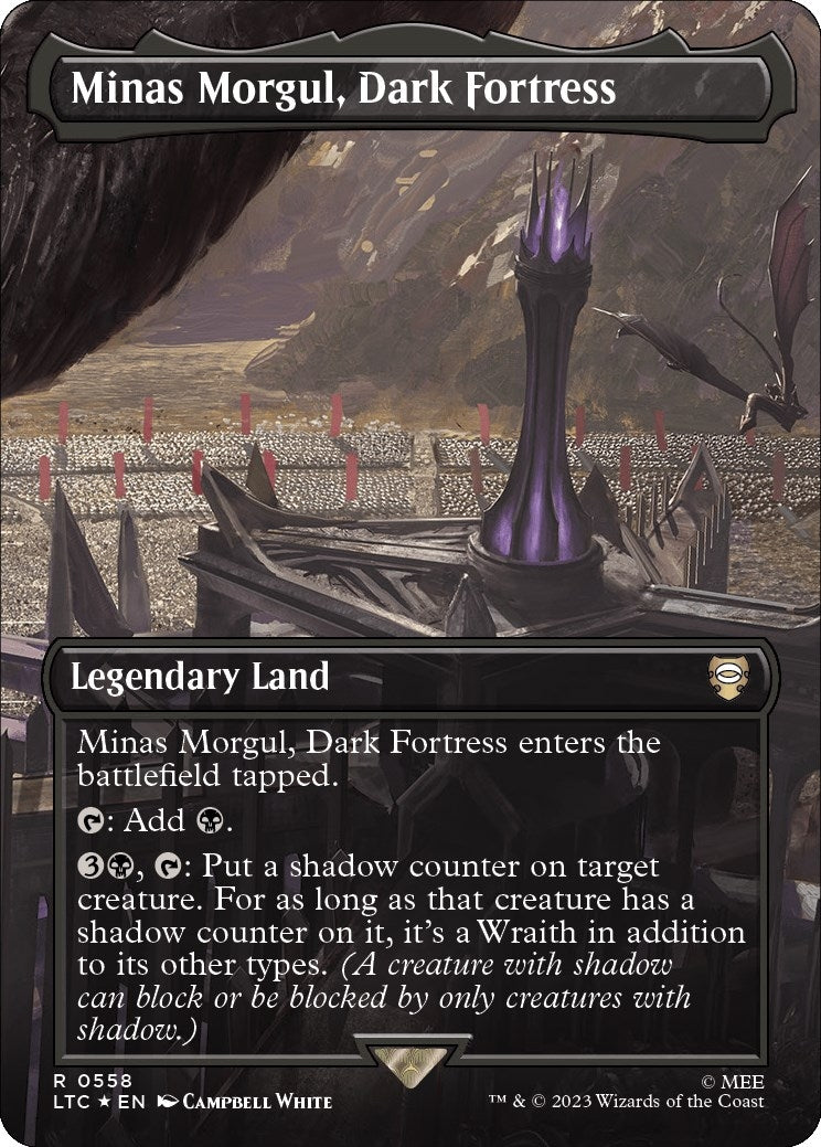 Minas Morgul, Dark Fortress (Borderless) (Surge Foil) (558) (LTC)