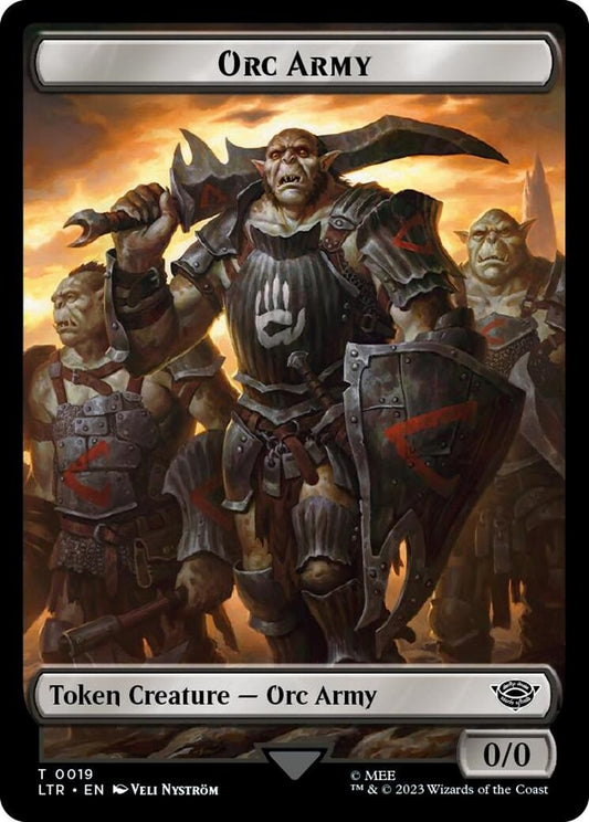 Orc Army (0019) // Food (0022) Double-Sided Token (Surge Foil) (19 // 22) (LTR)