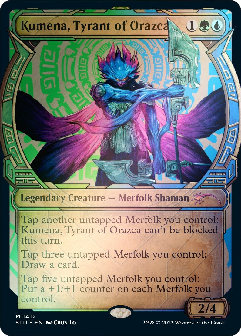 Kumena, Tyrant of Orazca (Rainbow Foil) (1412) (SLD)