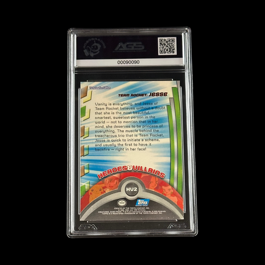 Pokemon Slab Team Rocket Jesse Topps HV2 AGS 8.5 NM 2000