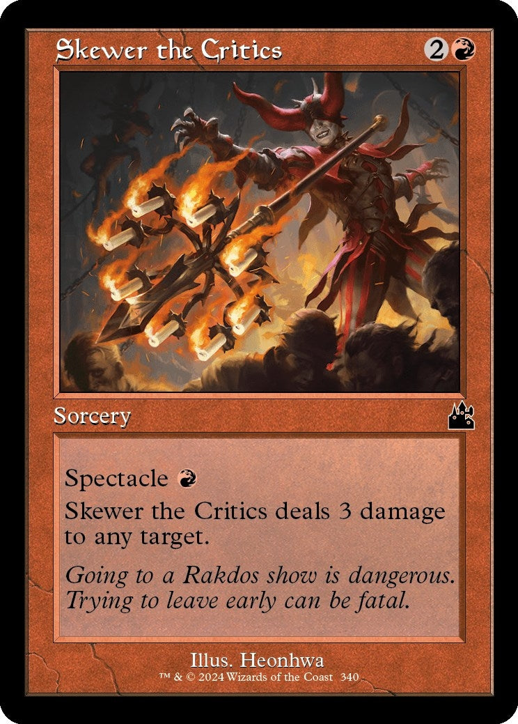 Skewer the Critics (Retro Frame) (340) (RVR)