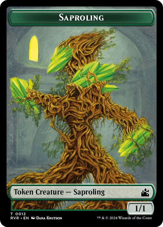 Saproling // Emblem - Domri Rade Double-Sided Token (12 // 20) (RVR)