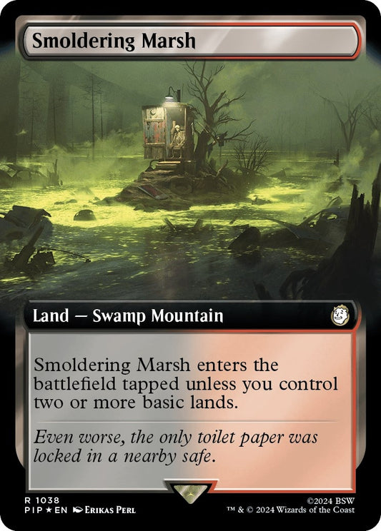 Smoldering Marsh (Extended Art) (Surge Foil) (1038) (PIP)