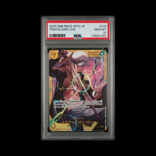 One Piece Slab JP Trafalgar Law OP10-119 PSA 10 Gem 2025