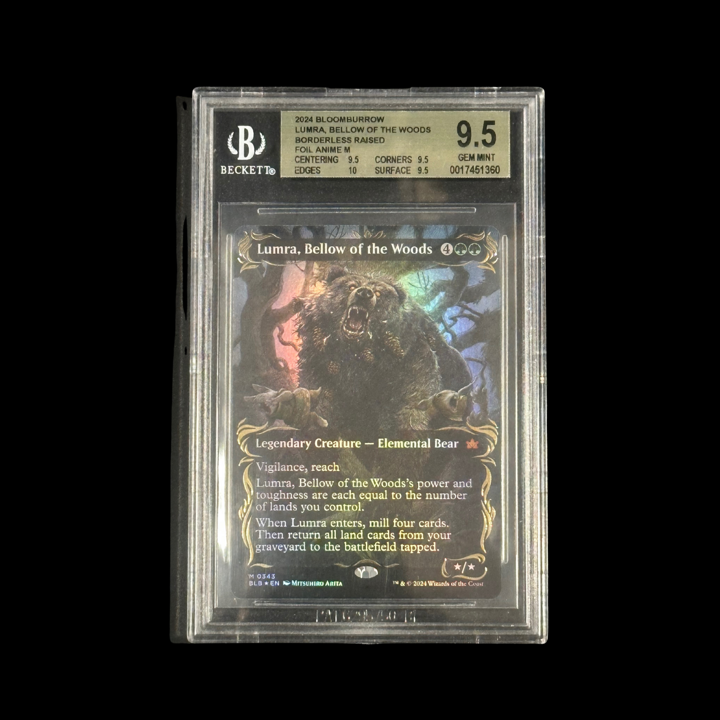 MTG Magic The Gathering Slab Lumra 0343 Raised Foil BGS 9.5 Gem 2024