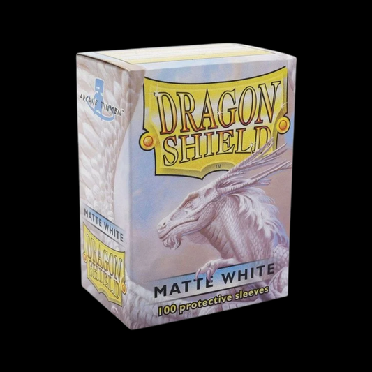 Dragon Shield Matte White Sleeves 100x