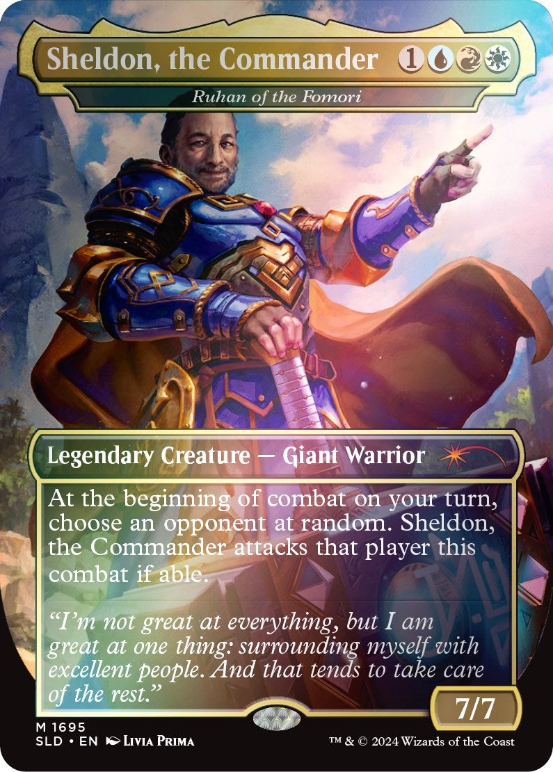 Sheldon, the Commander - Ruhan of the Fomori (Rainbow Foil) (1695) (SLD)