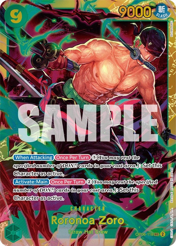 Roronoa Zoro Non Foil Reprint (OP06-118) (OP06)
