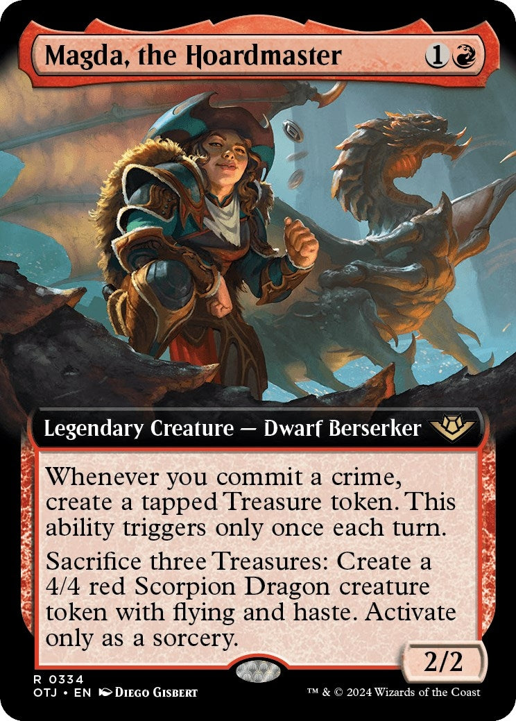 Magda, the Hoardmaster (Extended Art) (334) (OTJ)