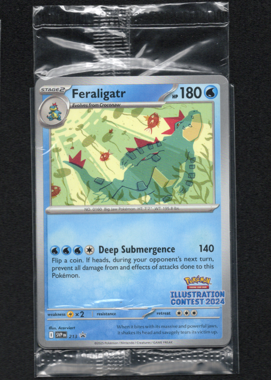 Pokemon Feraligatr Pikachu Toxtricity 213 Illustration Contest 2024 Promo Sealed