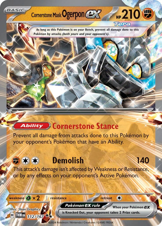 Cornerstone Mask Ogerpon ex (112/167) (TWM)