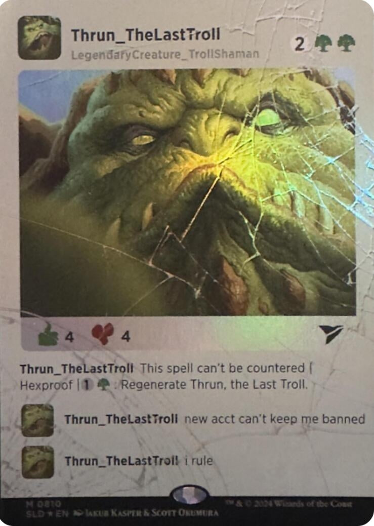 Thrun, the Last Troll (Rainbow Foil) (810) (SLD)