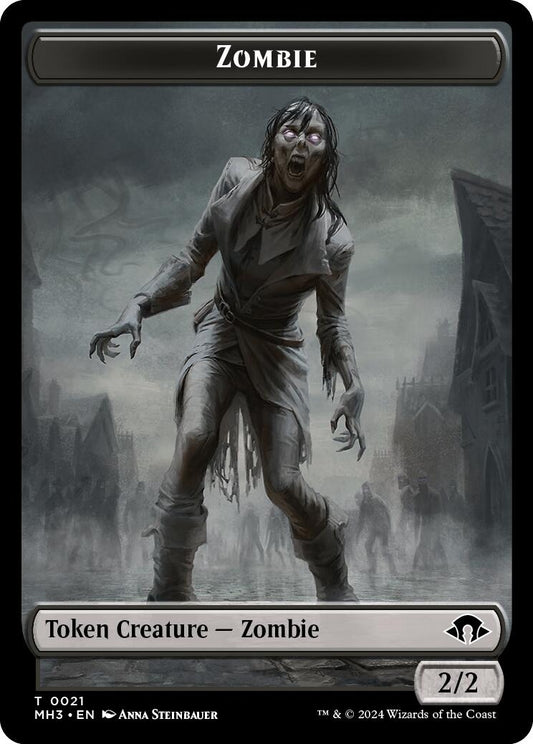 Zombie // Energy Reserve Double-Sided Token (21 // 36) (MH3)