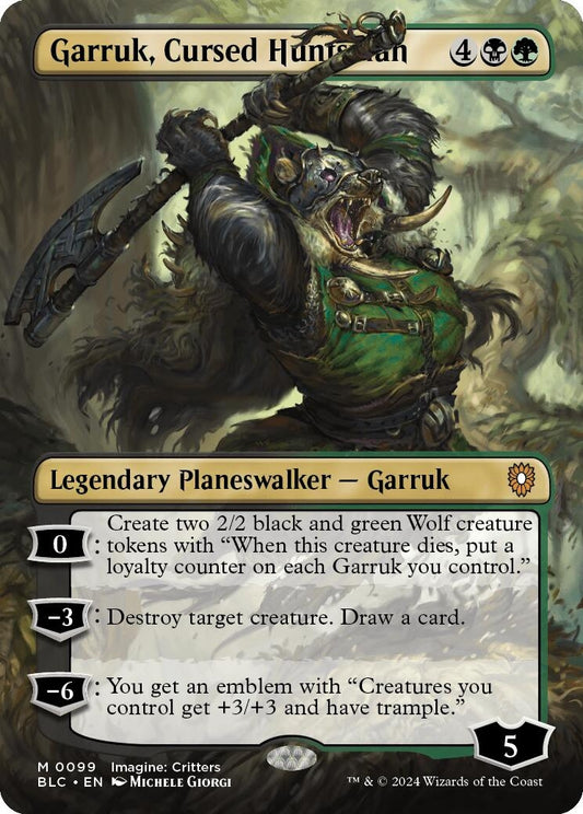 Garruk, Cursed Huntsman (Borderless) (99) (BLC)
