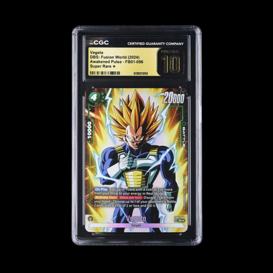 Dragon Ball Super Fusion World Slab Vegeta FB01-096 CGC Pristine 10 2024