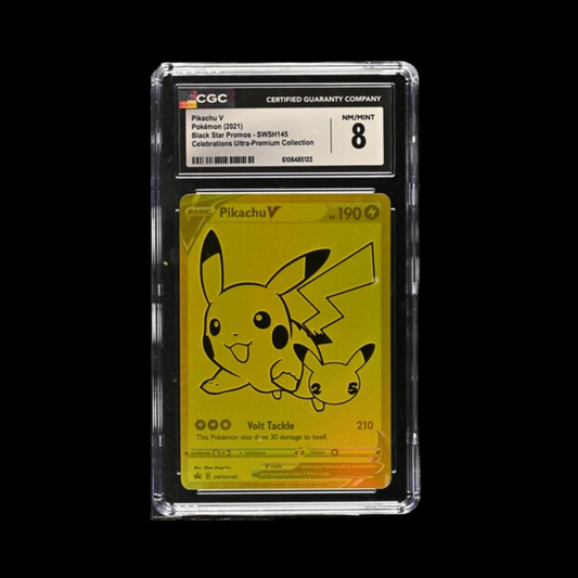 Pokemon Slab Pikachu V 145 2021 CGC 8 NM/Mint